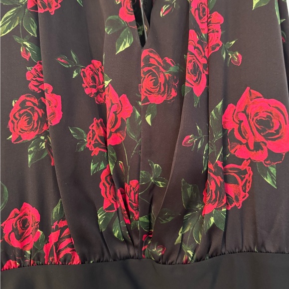 Cami NYC Black and Red Floral Bodysuit - Picture 2 of 4